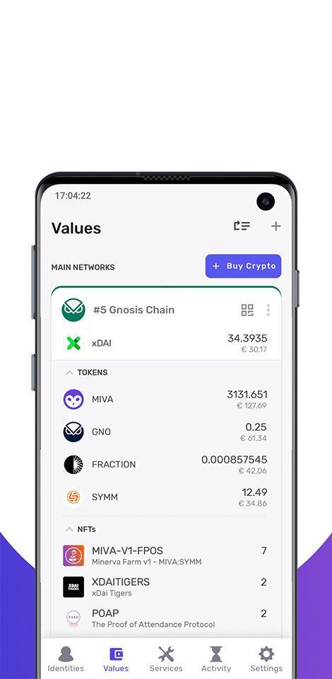 Manage your Coins, Tokens and NFTs on multiple Networks & Accounts